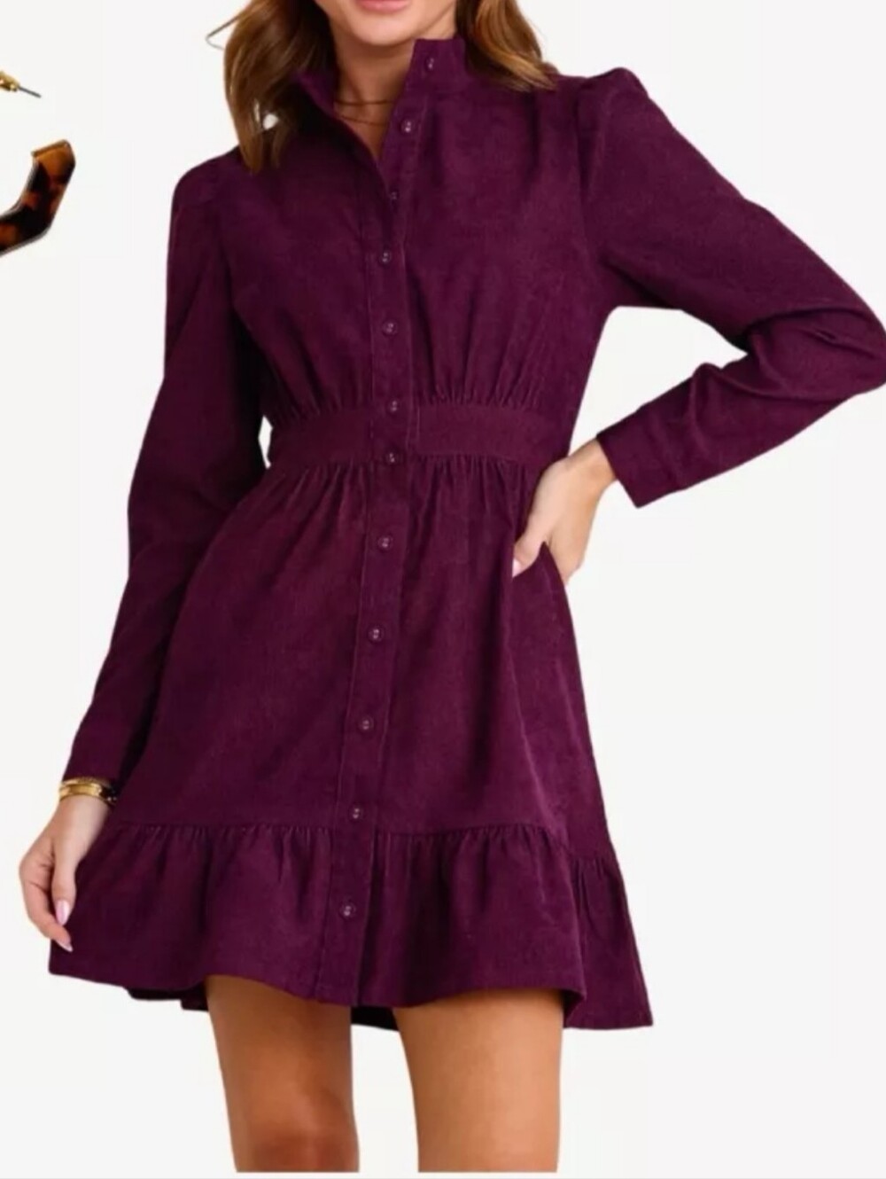 New Avara Eggplant Mini Dress Small